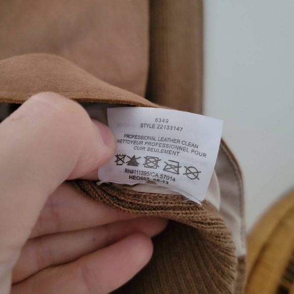 Tory Burch Wool and Suede Leather Sweater V-neck Small Brown - Picture 4 of 6